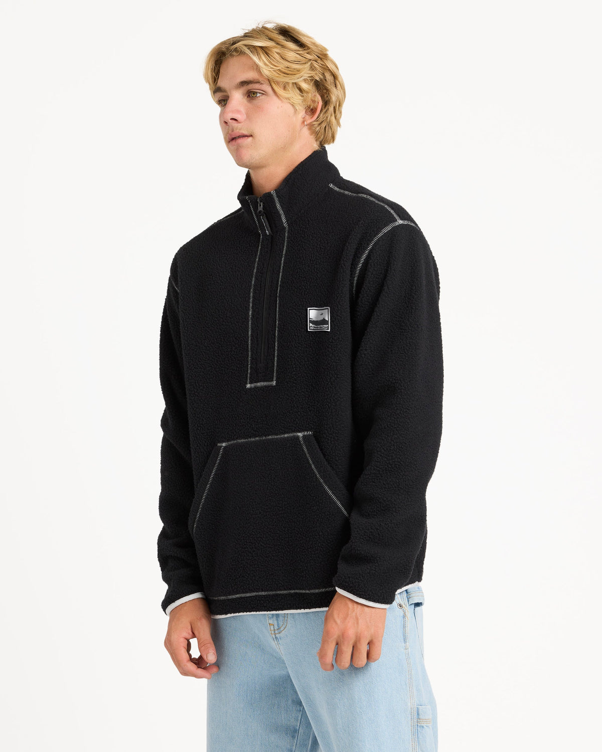 Mens Mercury Polar Sweater Black - Image 3