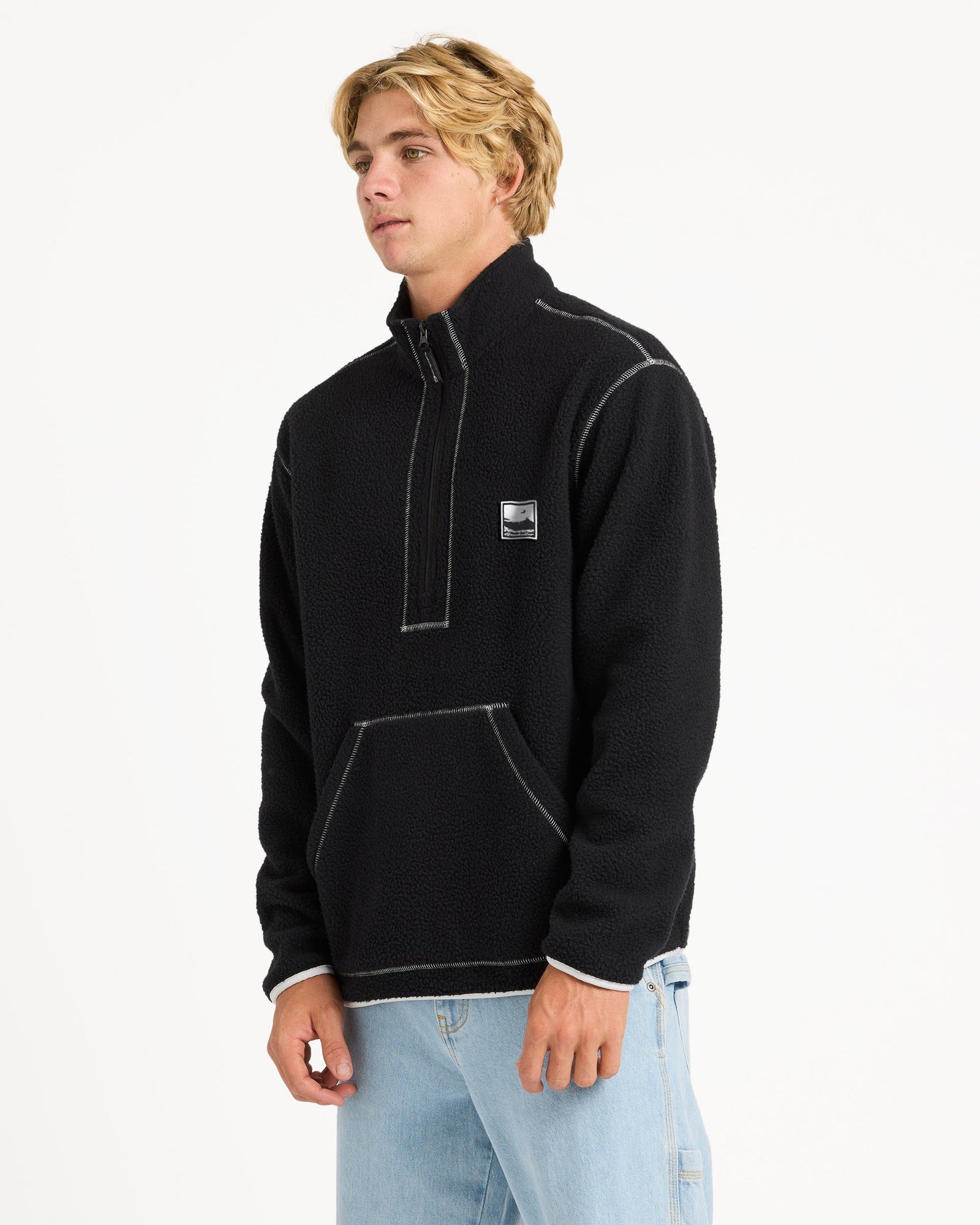 Mens Mercury Polar Sweater Black - Image 3