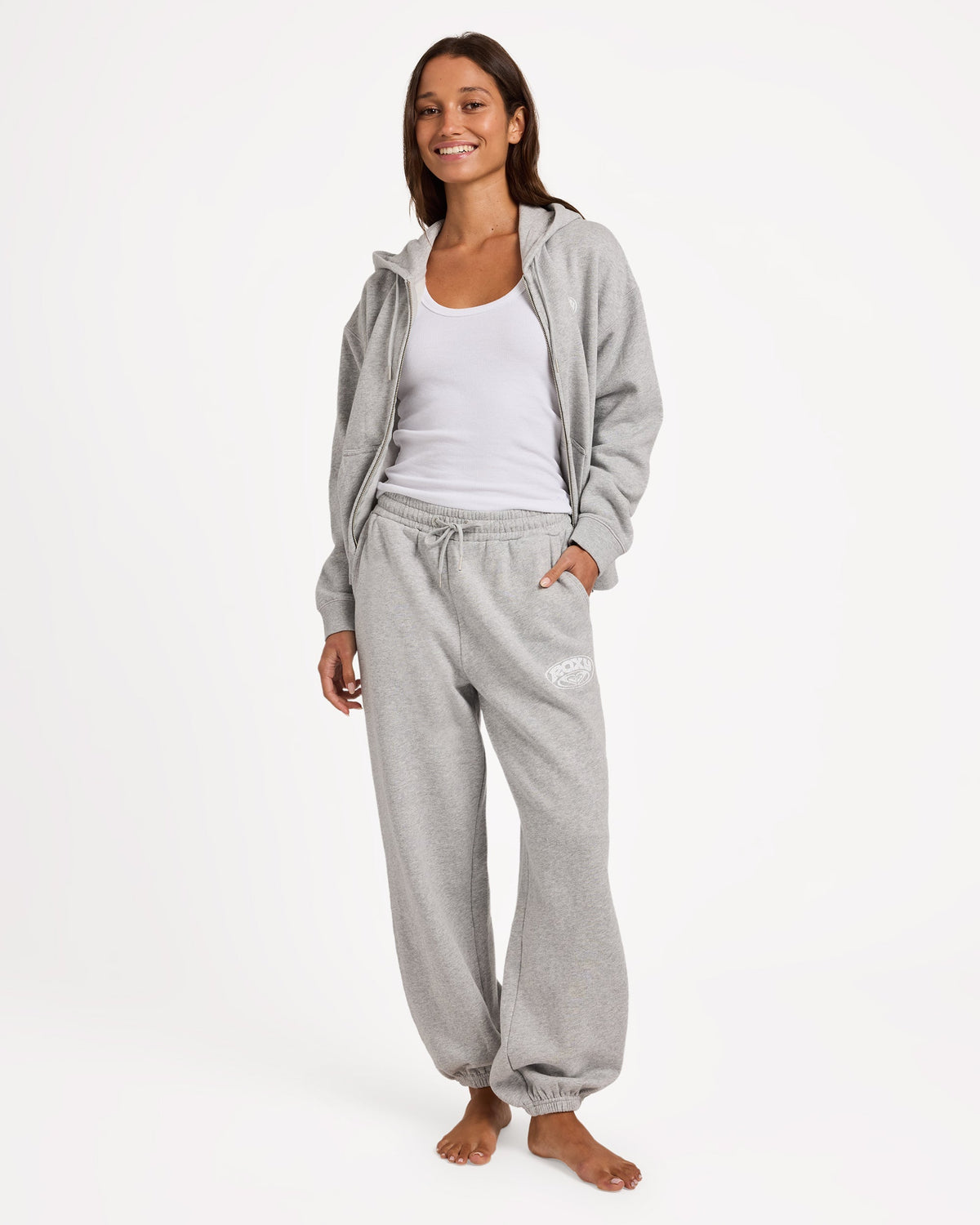 Womens Dreamy Days Casual Pant Grey Marle - Image 6