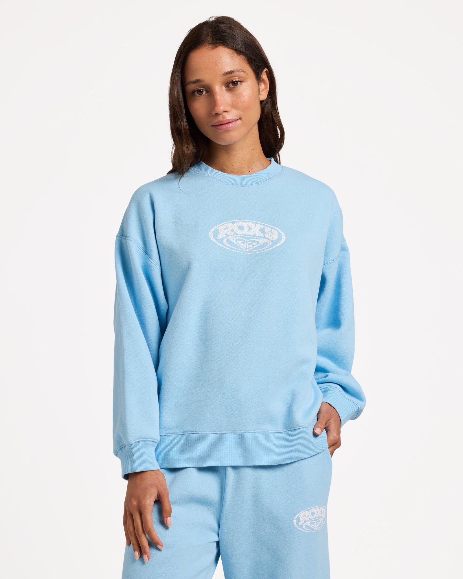 Womens Dreamy Days Sweater Sky Blue - Image 1