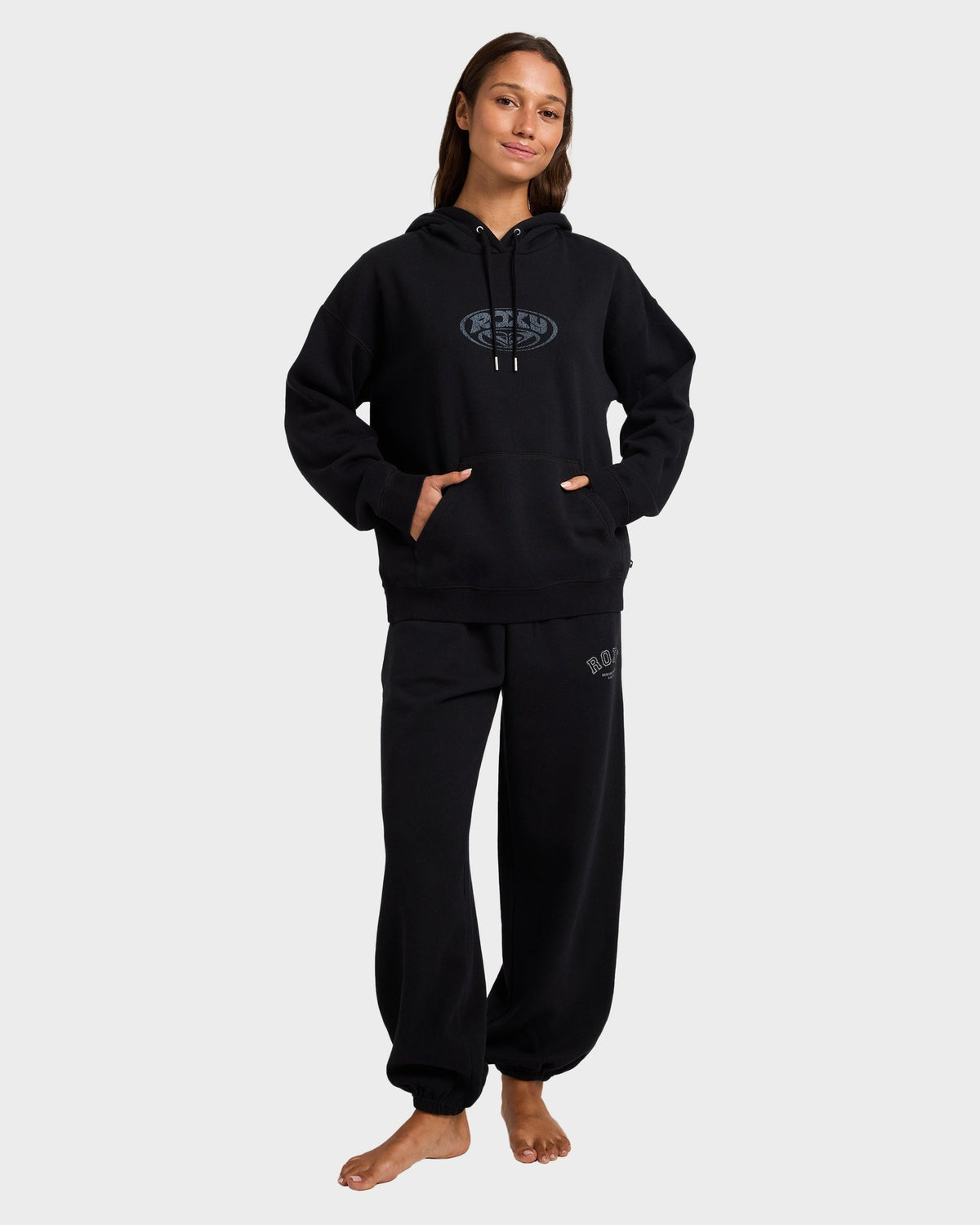Womens Dreamy Days Hooded Jumper Black - Image 10