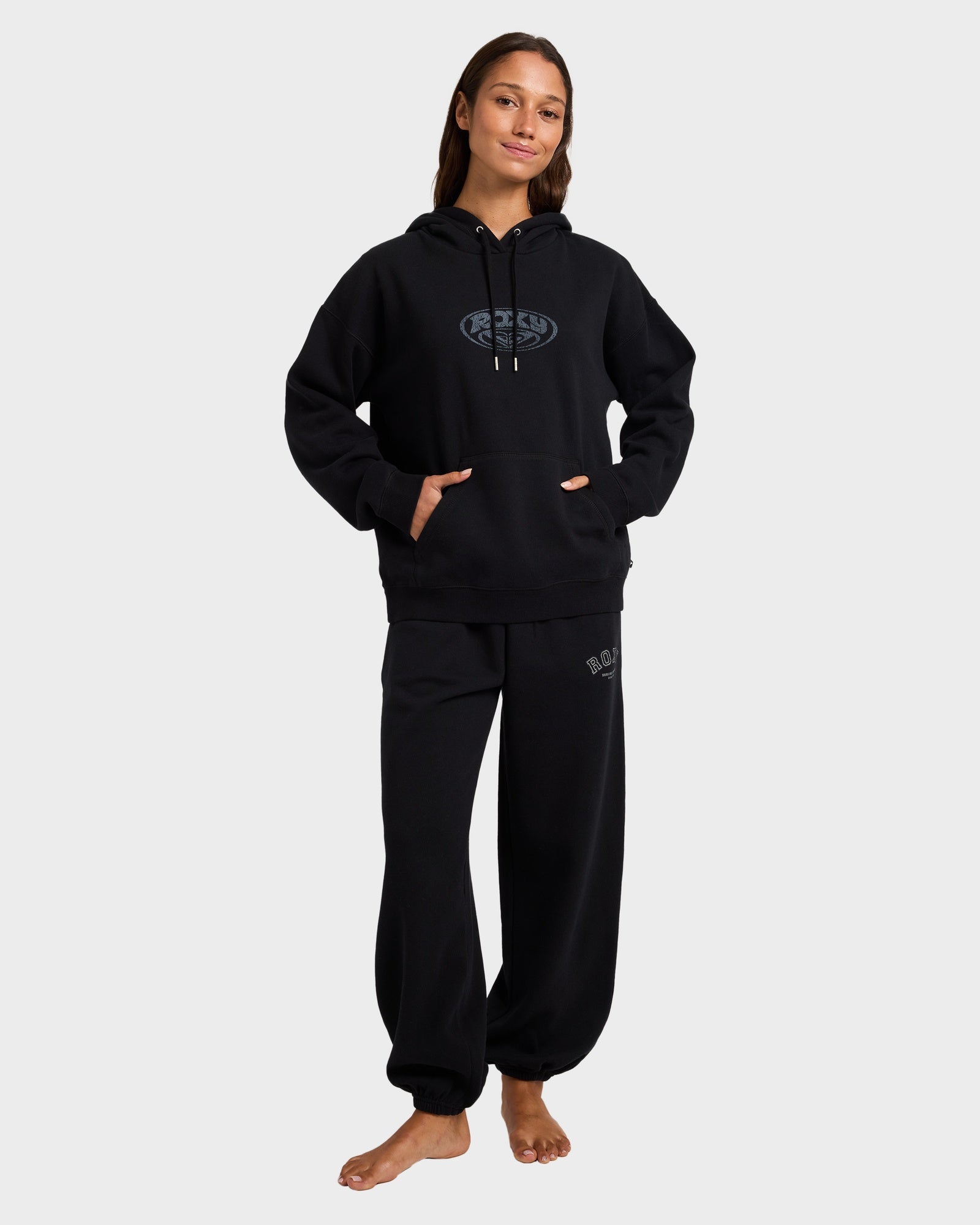 Womens Dreamy Days Hooded Jumper Black - Image 10