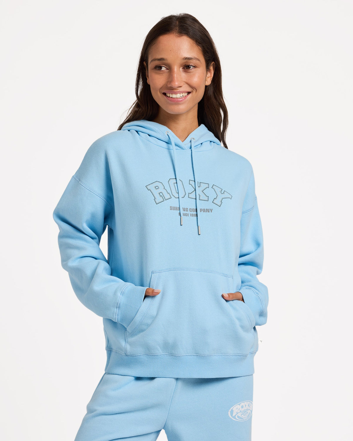 Womens Dreamy Days Hooded Jumper Sky Blue - Image 1