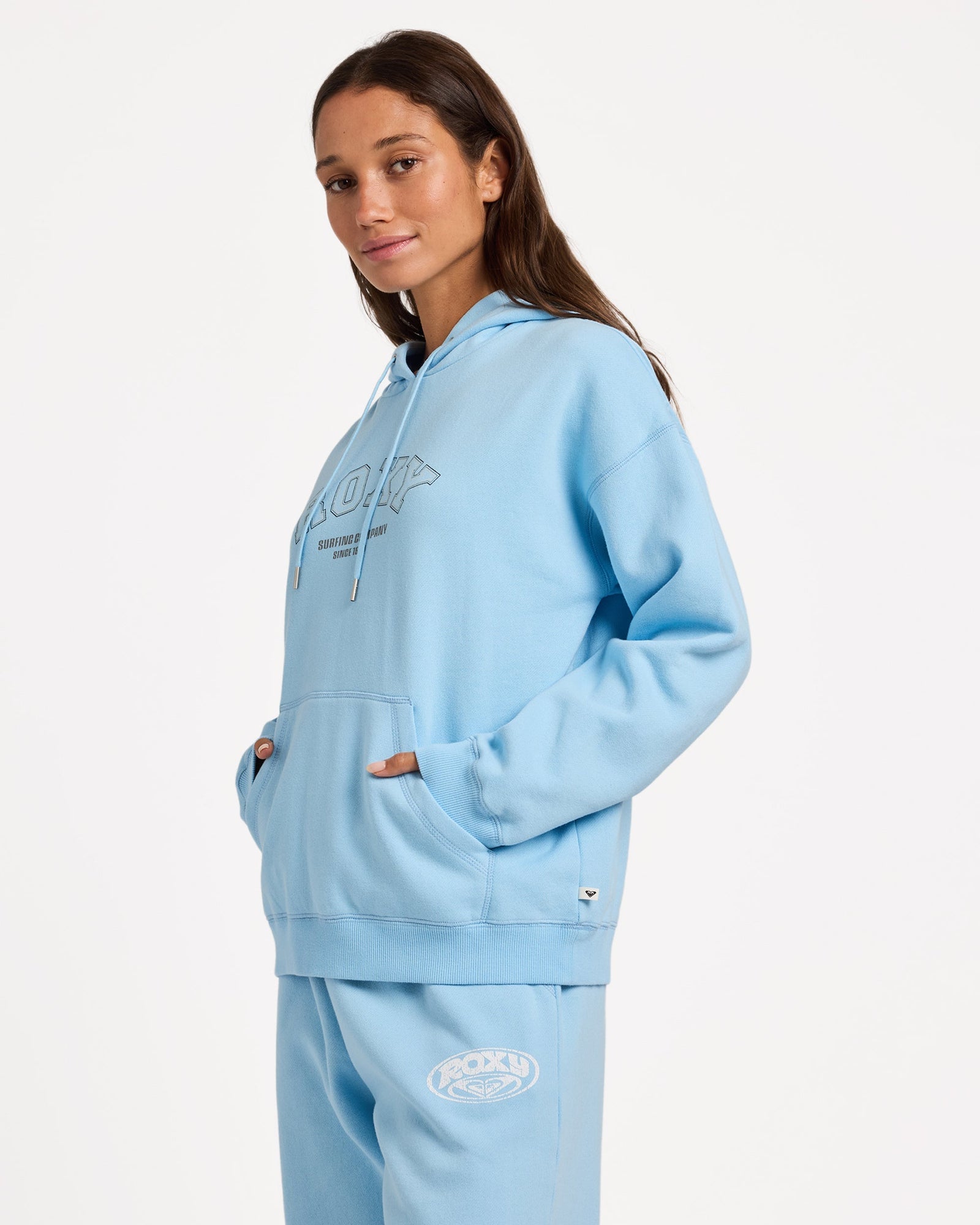 Womens Dreamy Days Hooded Jumper Sky Blue - Image 3