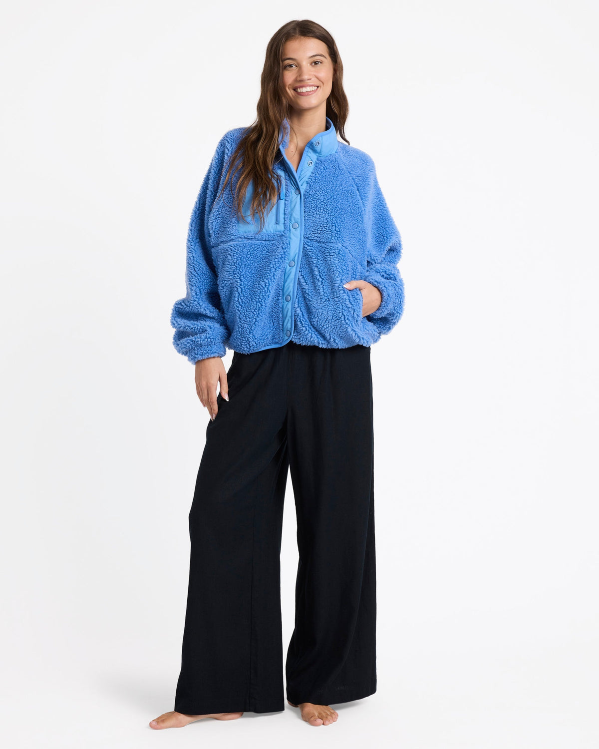 Womens Free Spirit Hooded Jumper Ashley Blue - Image 5