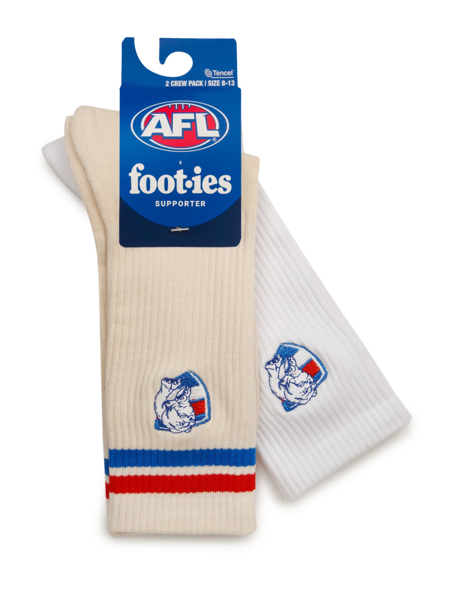 Western Bulldogs Sneaker Sock 2 Pack - Image 2