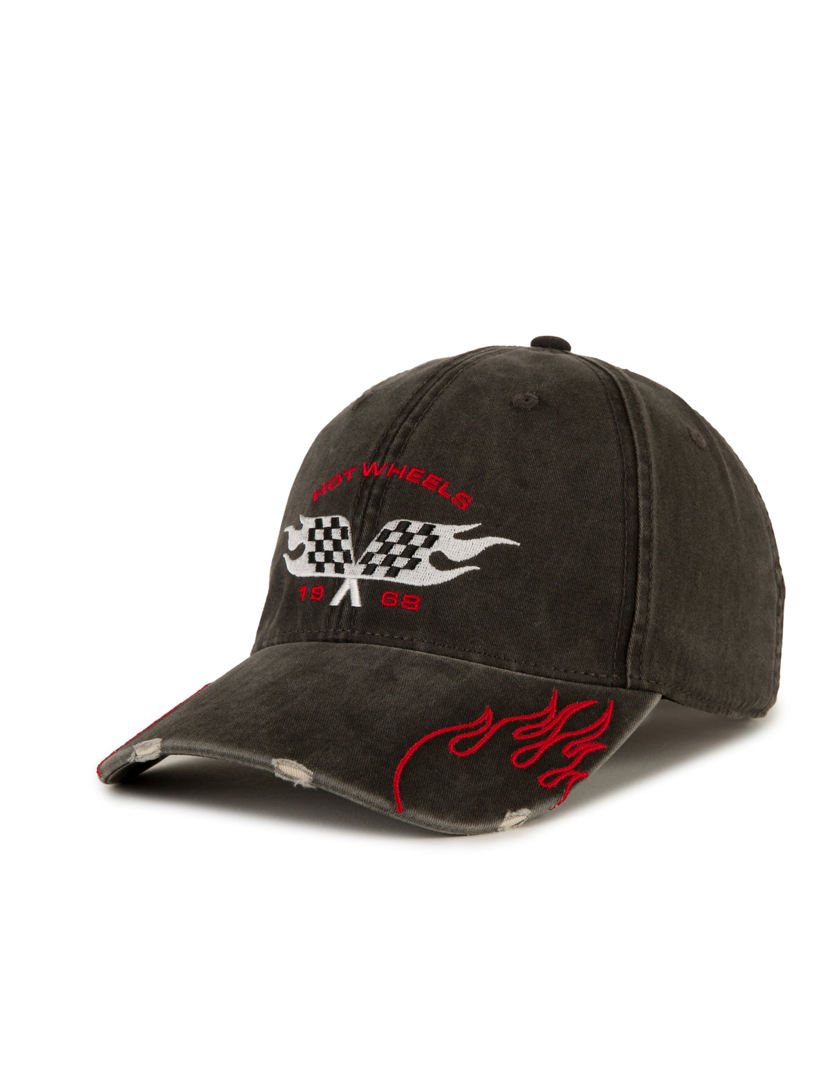 Hot Wheels Ballpark Distressed Black Heavy Wash Flames - Image 2