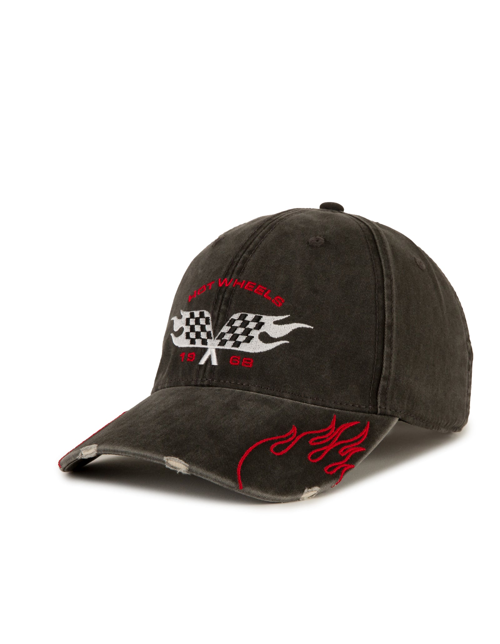 Hot Wheels Ballpark Distressed Black Heavy Wash Flames - Image 2
