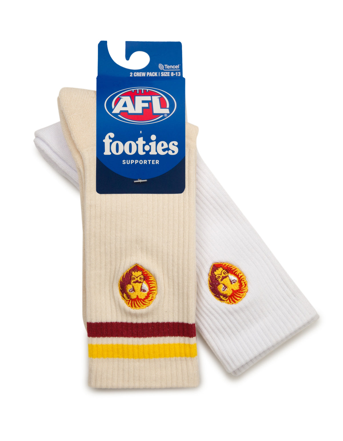 Brisbane Lions Sneaker Sock 2 Pack - Image 2