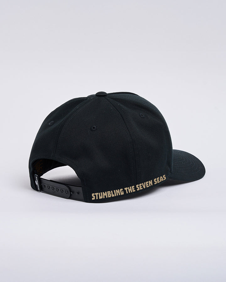 STUMBLING CAPTAIN COOKED | TWILL SNAPBACK - BLACK - Image 2