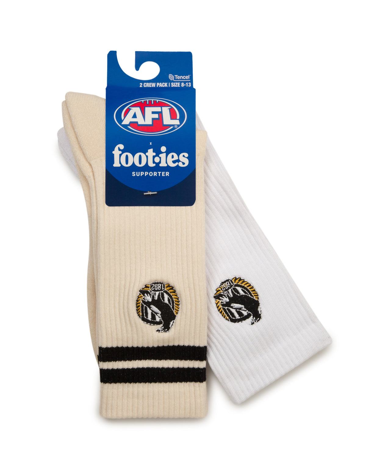 Collingwood Magpies Sneaker Sock 2 Pack - Image 2