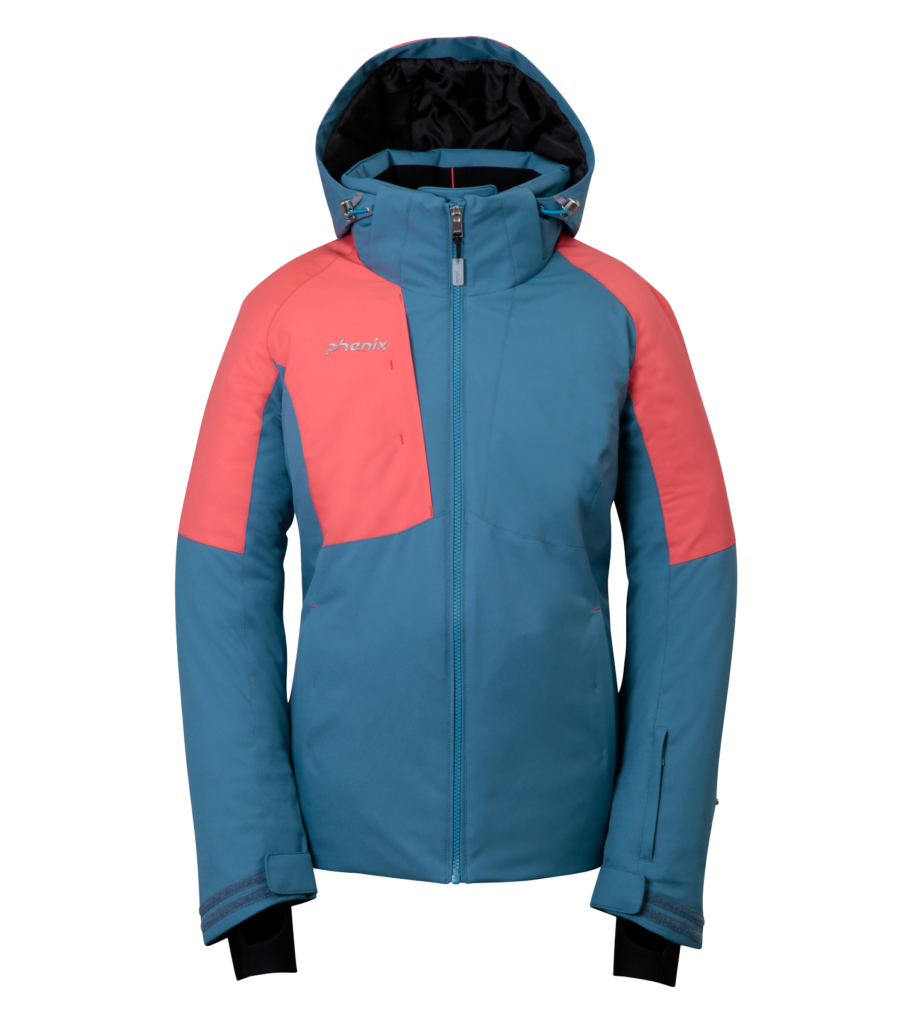 Asymmetry Bicolor Ladies Ski Jacket 