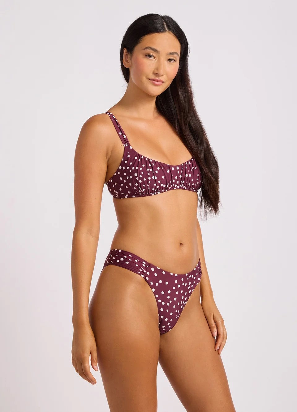 High Leg Ruched Side Bikini Bottom