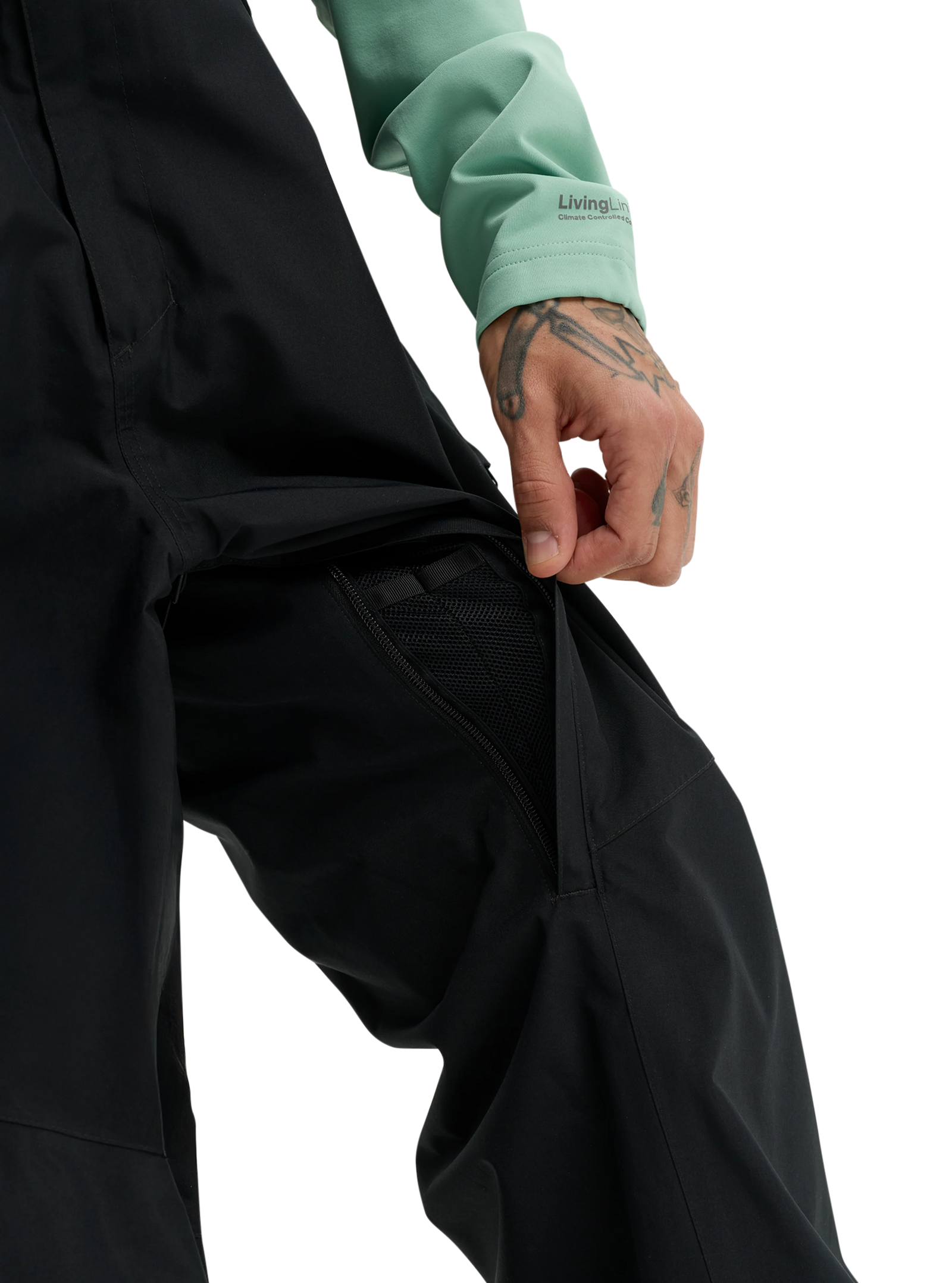 Mens Reserve 2L Relaxed Bib Pants True Black - Image 6