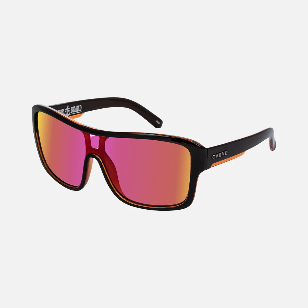 Anchor Beard Gloss Black Outer Frame Orange Crystal inner Trims, Orange Lens - Image 1