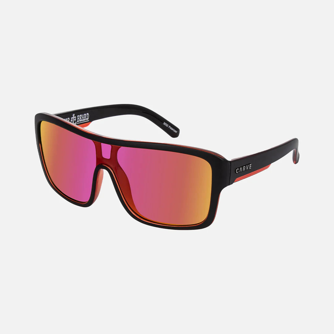 Anchor Beard Matte Black Outer Frame Red Crystal inner Trims, Red Lens - Image 1