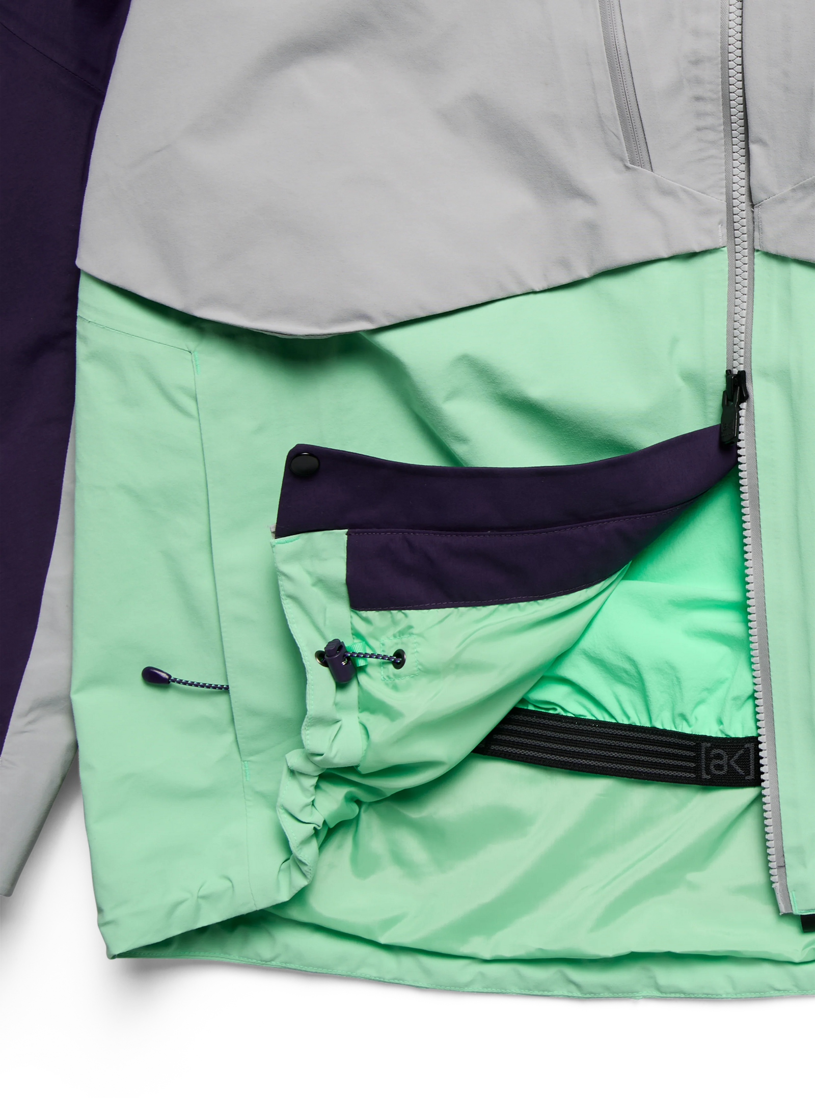 Mens [Ak] Swash Synthetic Insulated Gore-Tex 2L Jacket Nightshade Purple / Apparition Gray / Green Voltage - Image 31