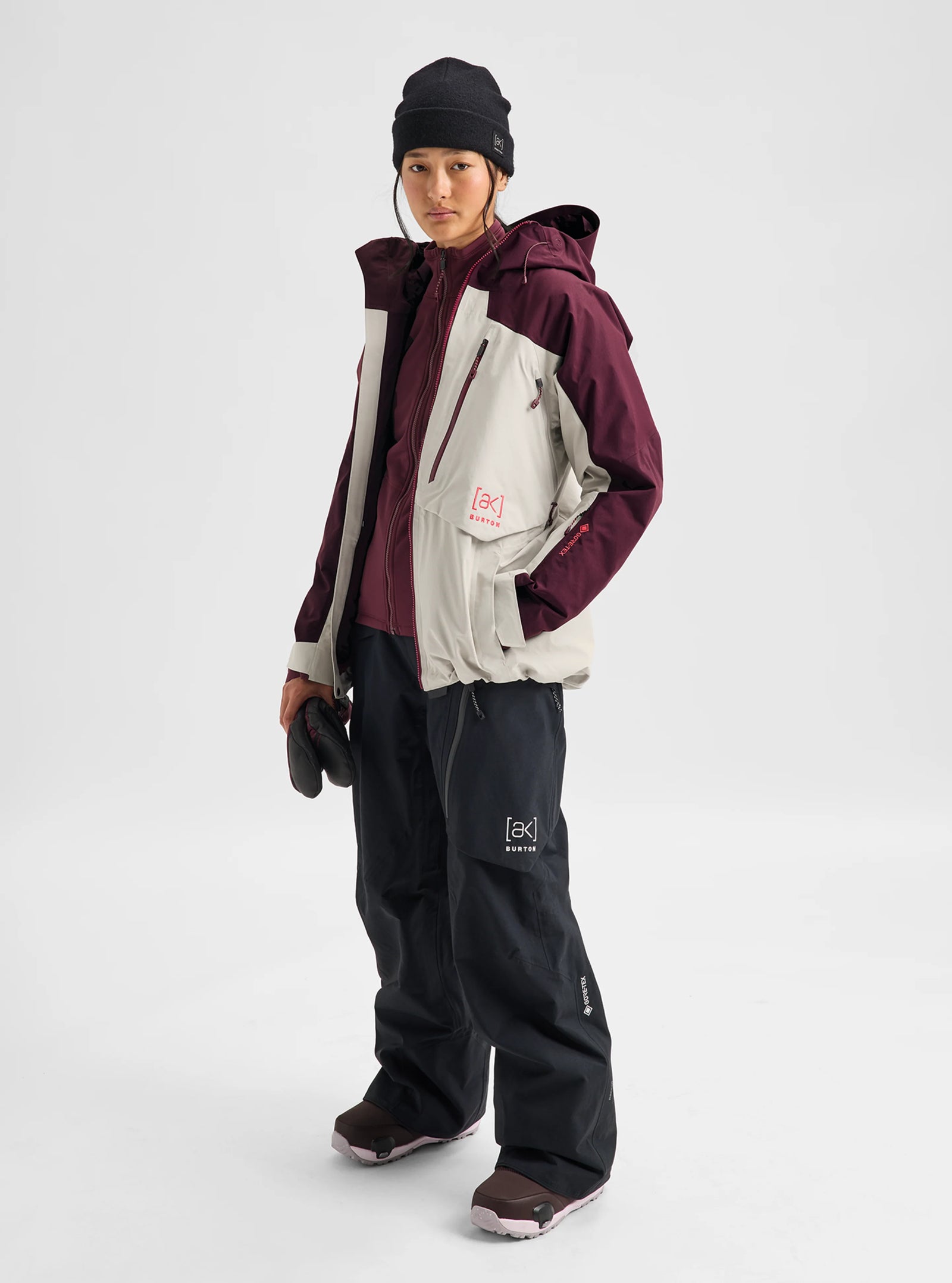Womens [Ak] Swash Synthetic Insulated Gore-Tex 2L Jacket Rum Raisin / Chinchilla Gray - Image 27