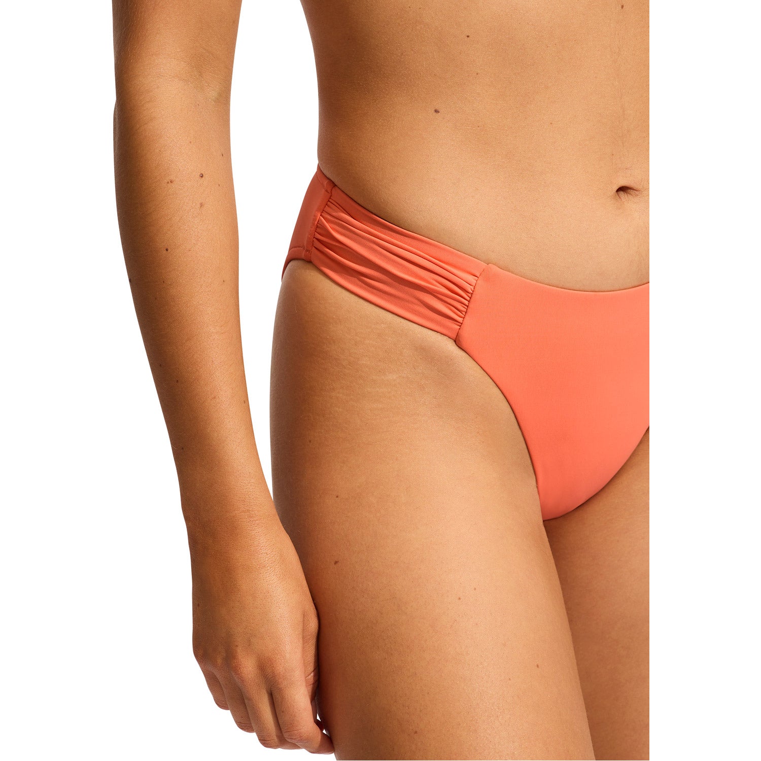 High Leg Ruched Side Bikini Bottom