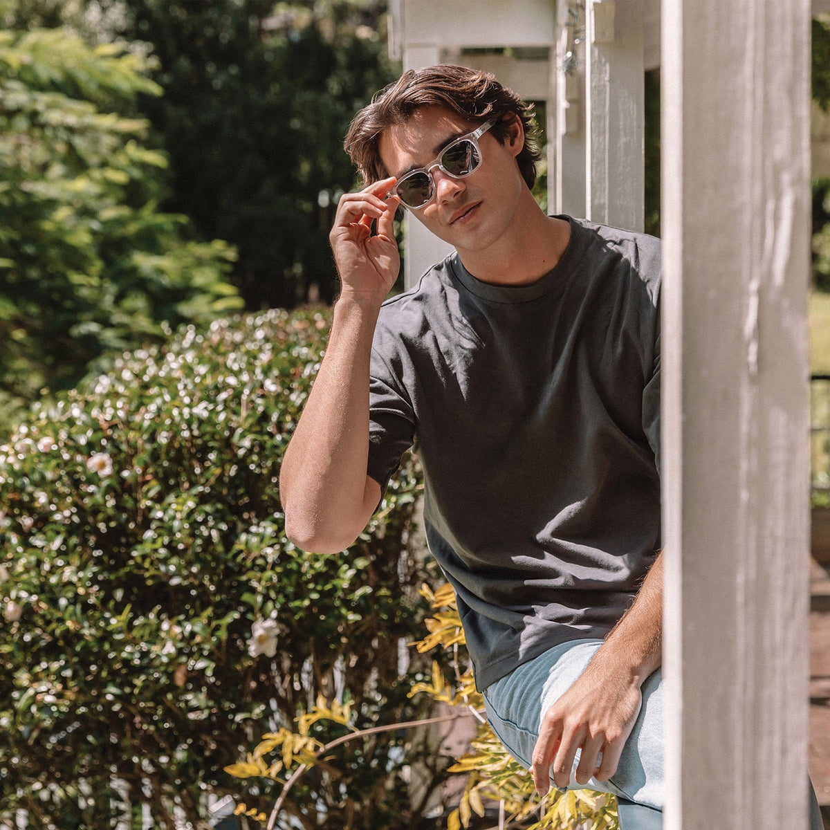 Havana Gloss Clear Crystal Frame Grey Lens - Image 3