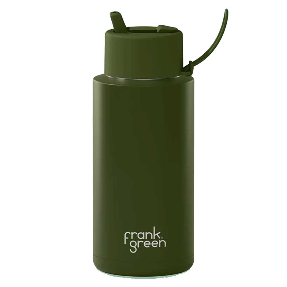 Ceramic 34oz w/ Flip Straw Insulated Water Bottle