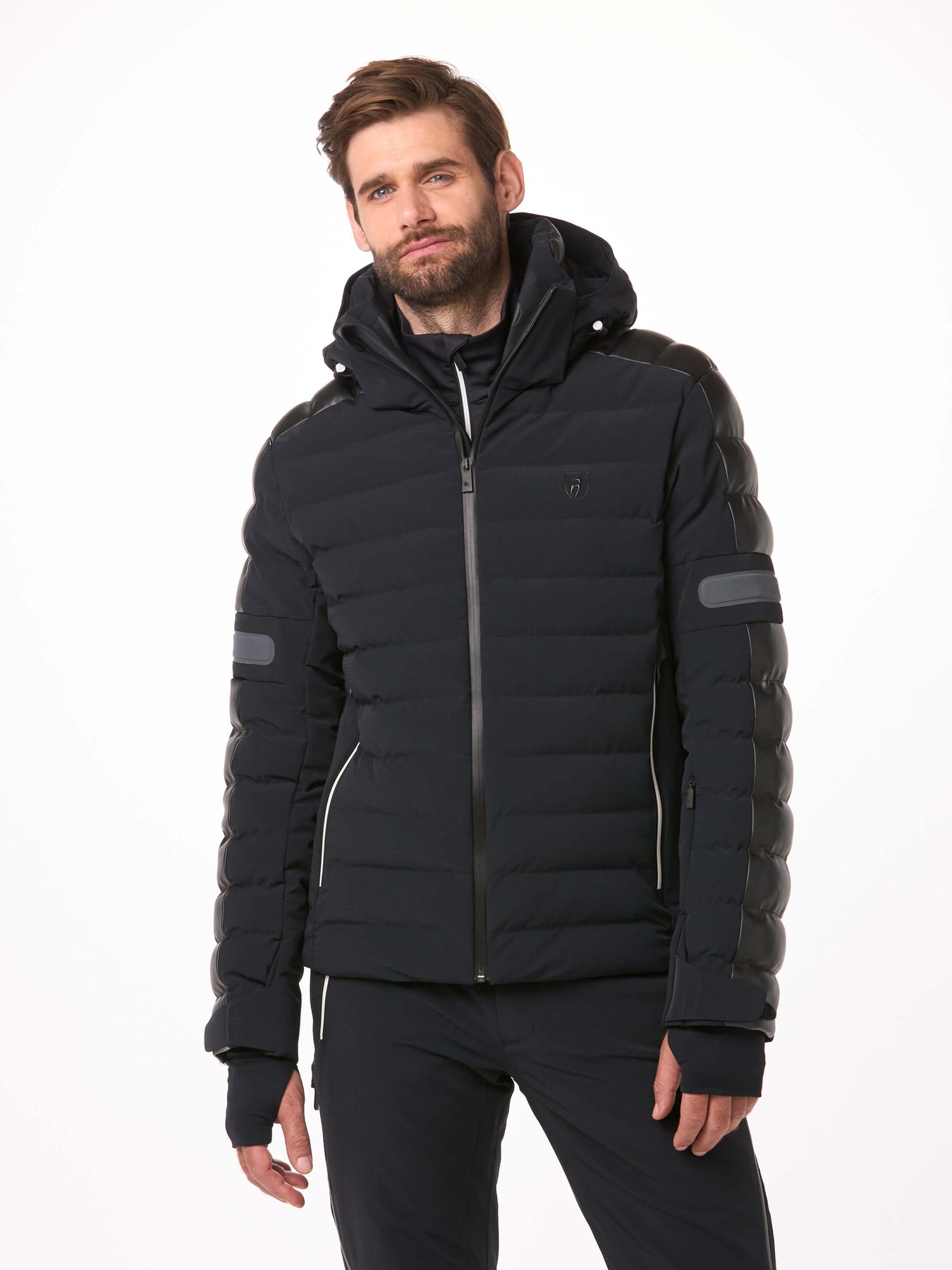 Gideon Faux Leather Ski Jacket