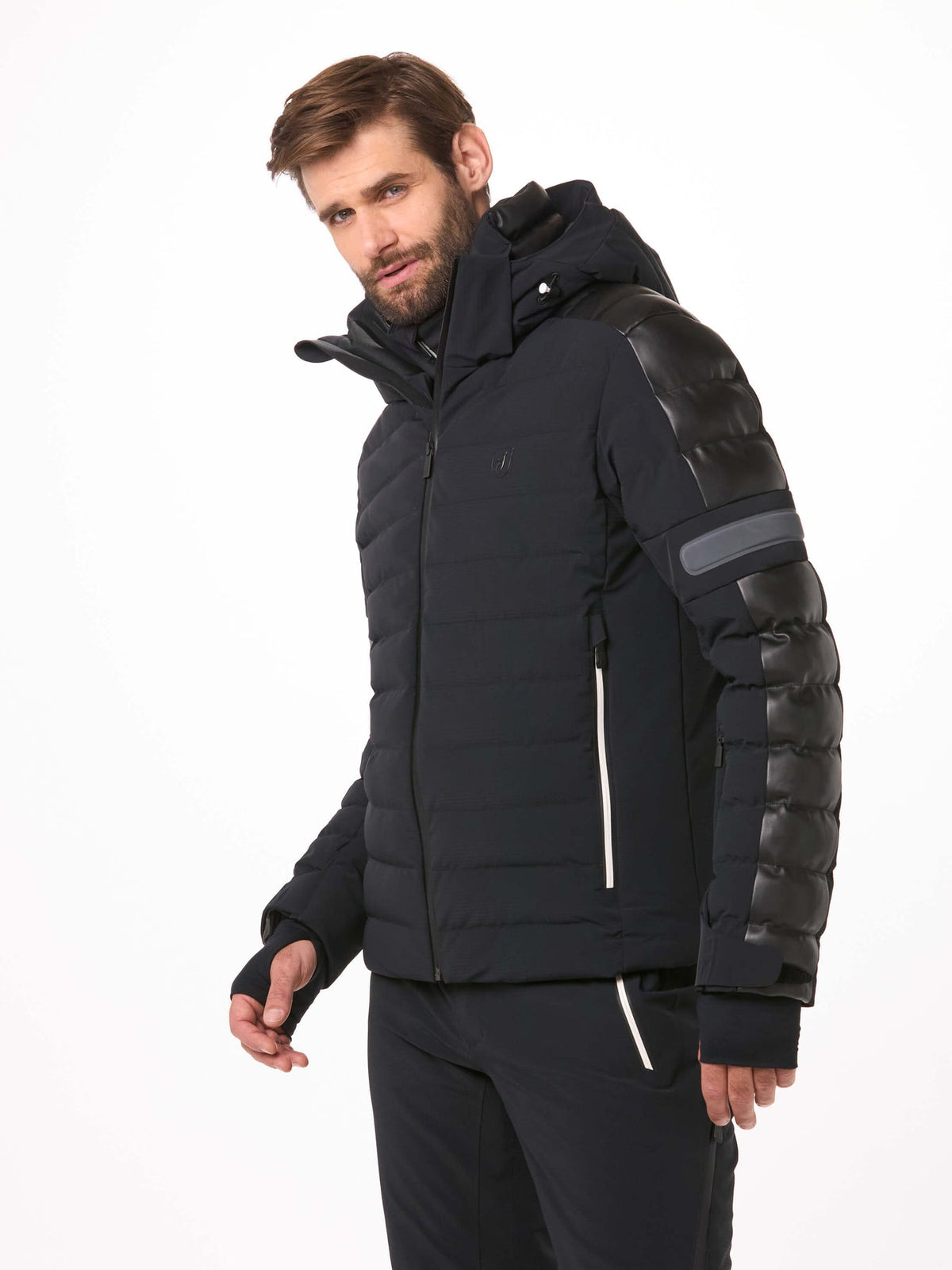 Gideon Faux Leather Ski Jacket