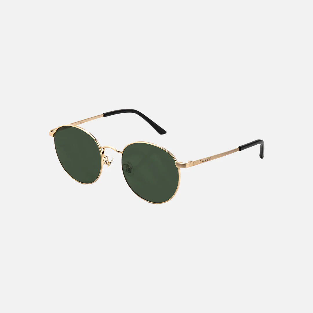 Heidi Brushed Gold Frame Green Lens - Image 1