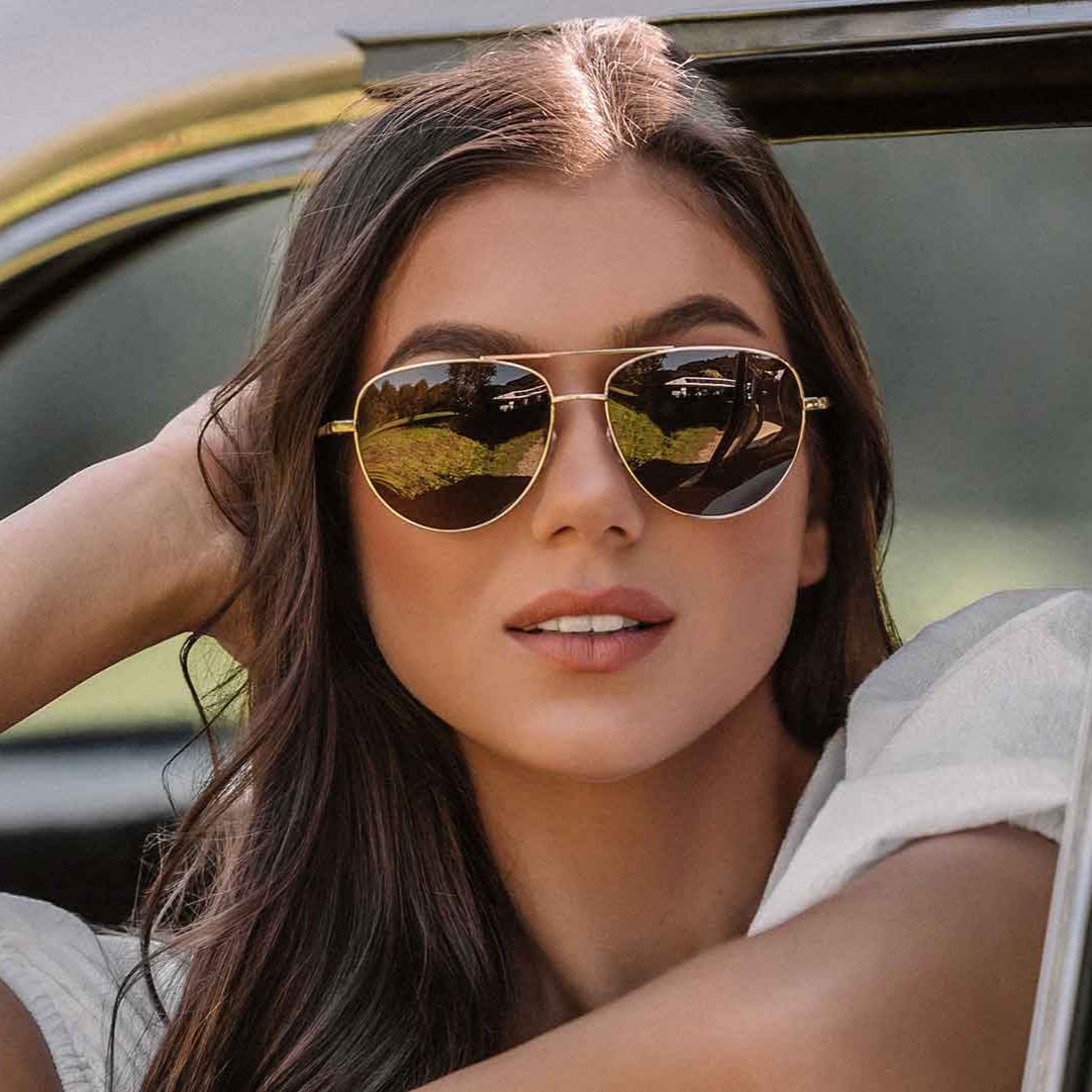 Solana Gloss Gold Metal Brown POL Lens - Image 3