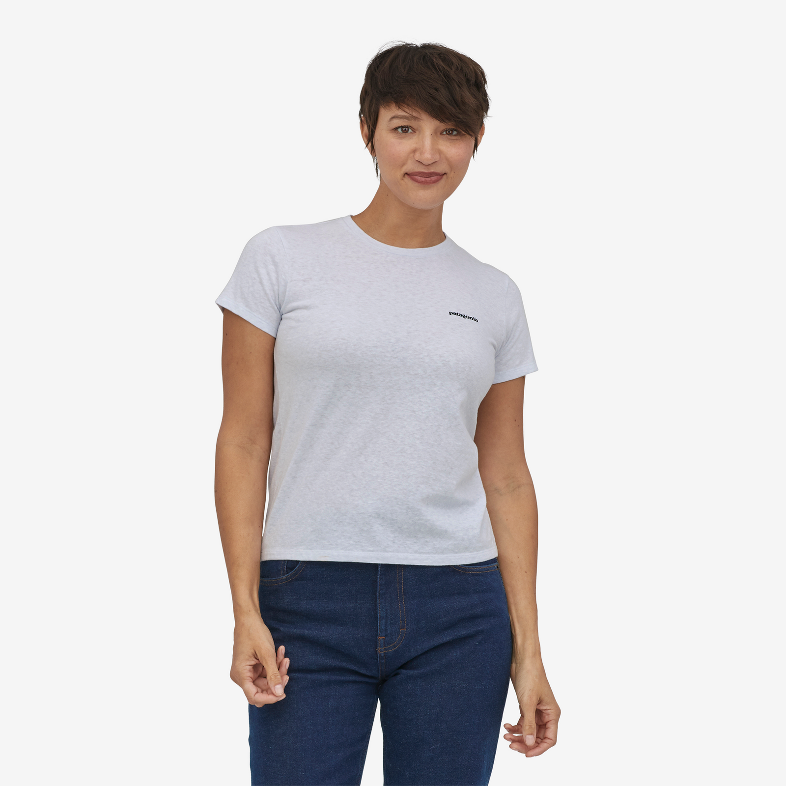 Womens P-6 Logo Responsibili-Tee T Shirt White - Image 5