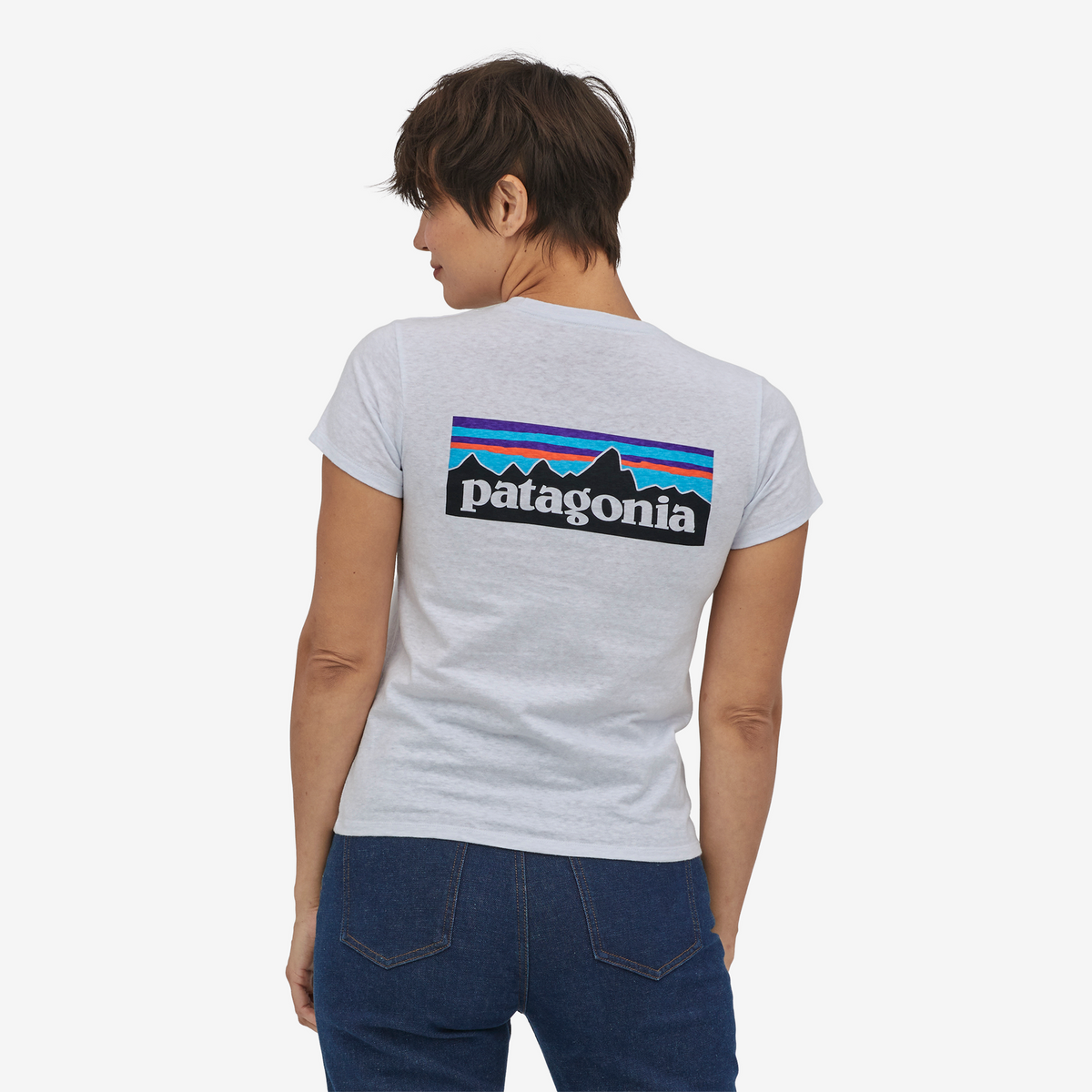 Womens P-6 Logo Responsibili-Tee T Shirt White - Image 6