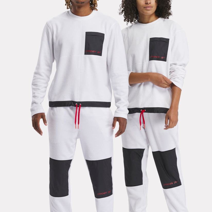 Unisex Spyder X Reebok Mens Lounge Crew Fleece Jacket