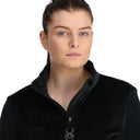 Womens Shimmer Bug Half Zip T-Neck