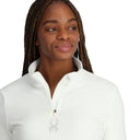 Womens Shimmer Bug Half Zip T-Neck
