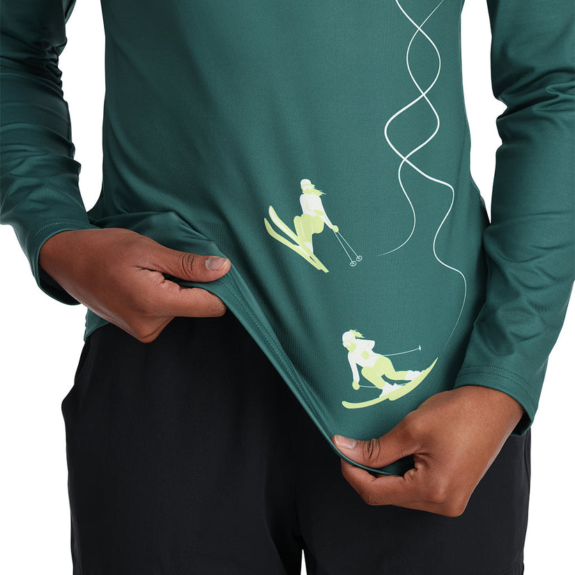 Womens Figure 8 Half Zip Zip T-Neck