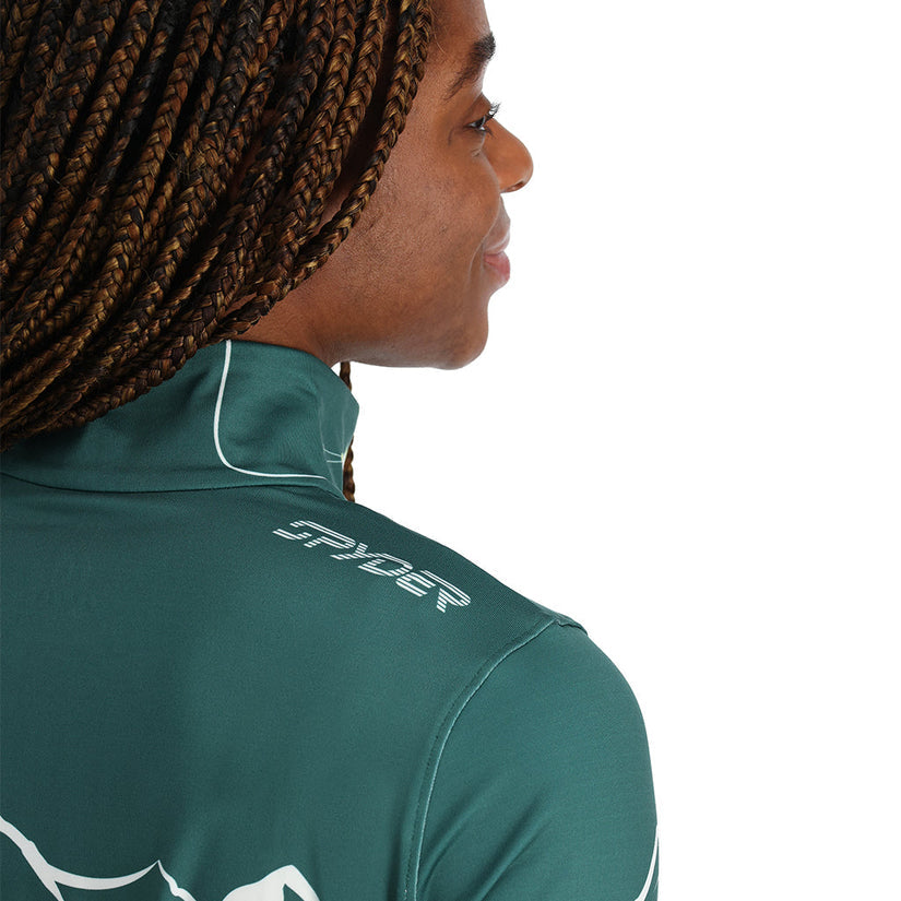 Womens Figure 8 Half Zip Zip T-Neck
