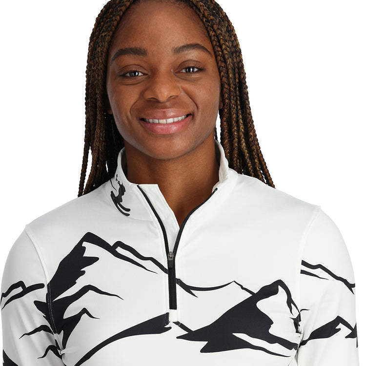 Womens Figure 8 Half Zip Zip T-Neck