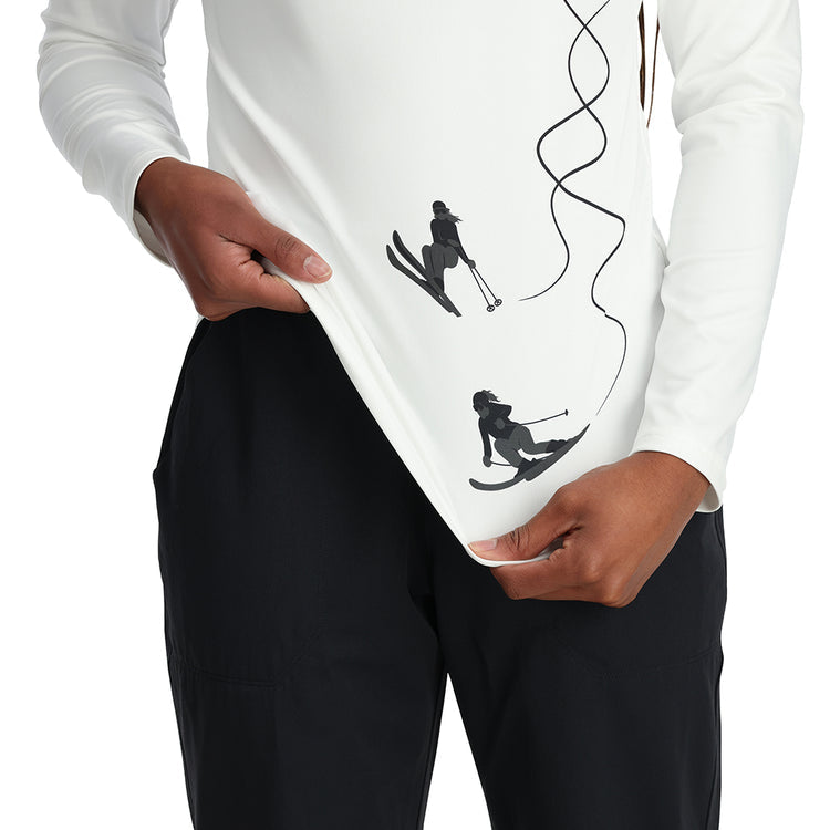 Womens Figure 8 Half Zip Zip T-Neck