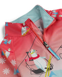 Little Girls Reflect Half Zip T-Neck