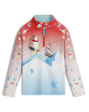 Little Girls Reflect Half Zip T-Neck