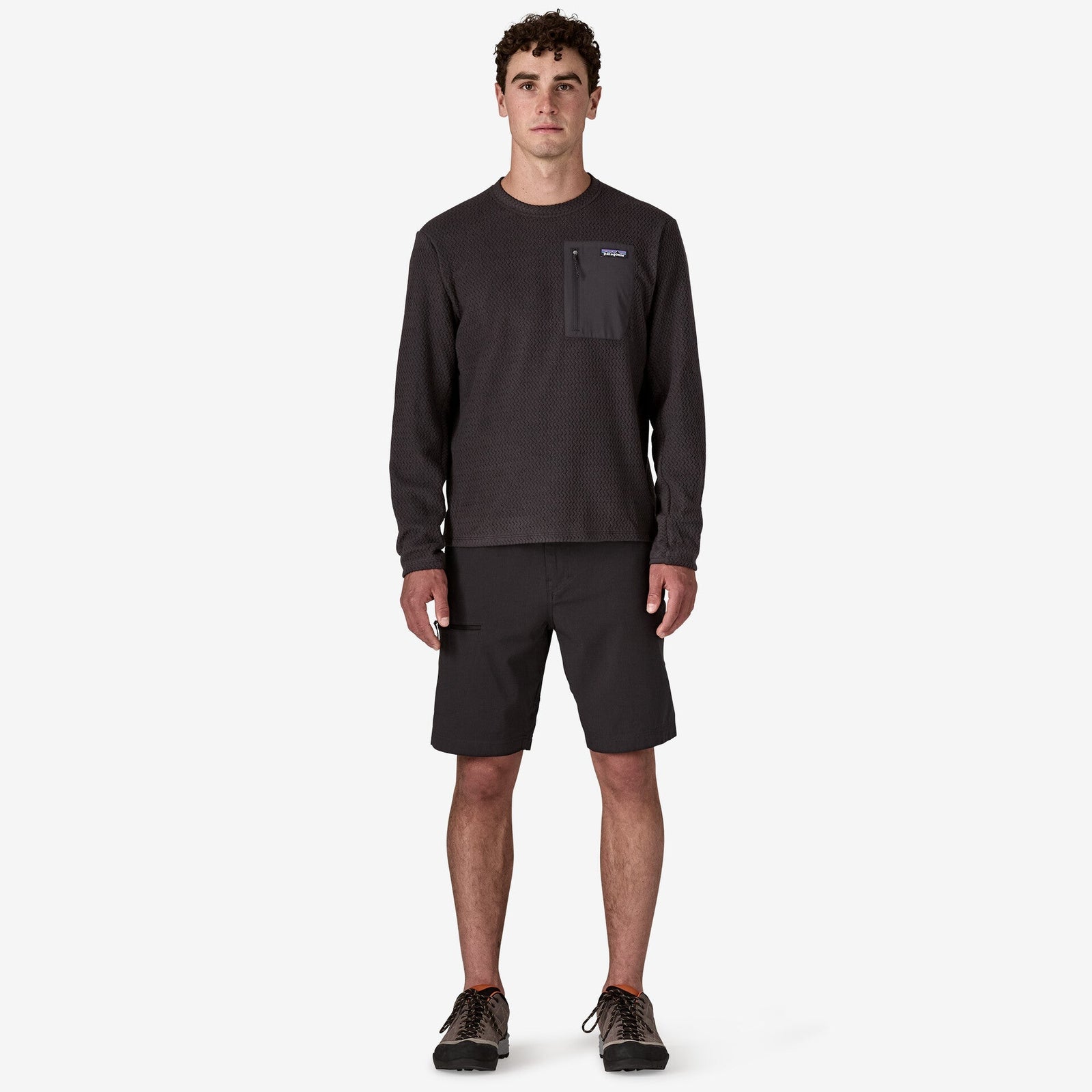 Mens R1® Air Fleece Crewneck Black - Image 4