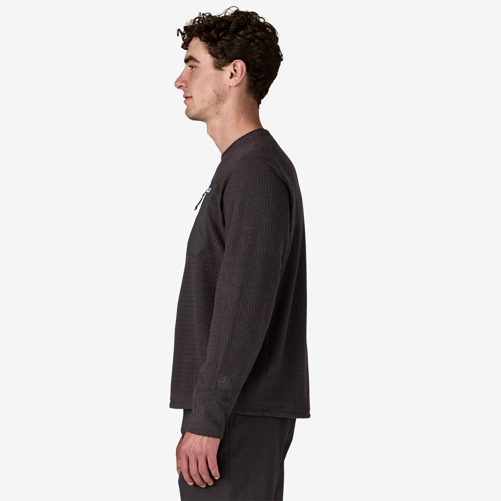 Mens R1® Air Fleece Crewneck Black - Image 5