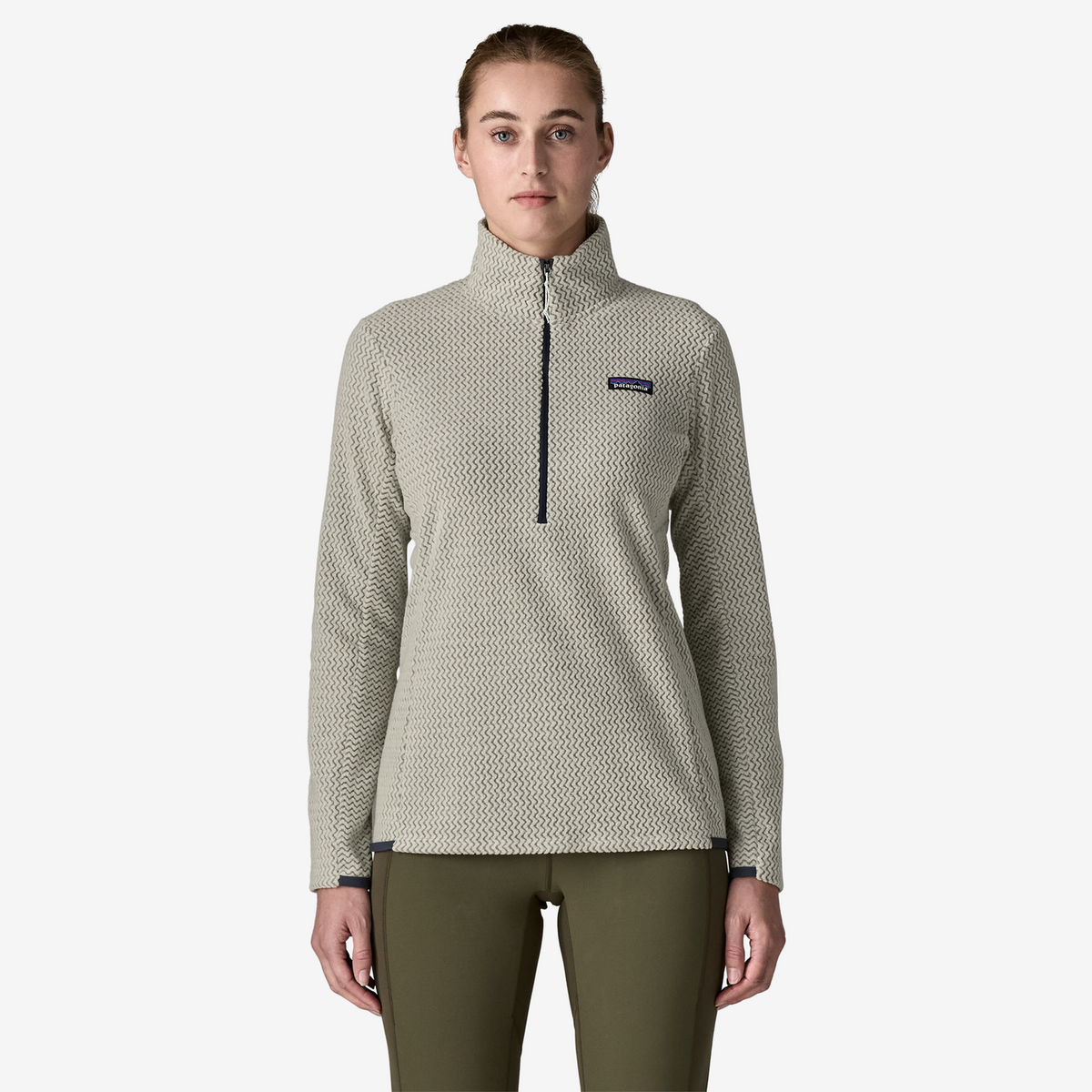 Womens R1® Air Zip-Neck Birch White - Image 2