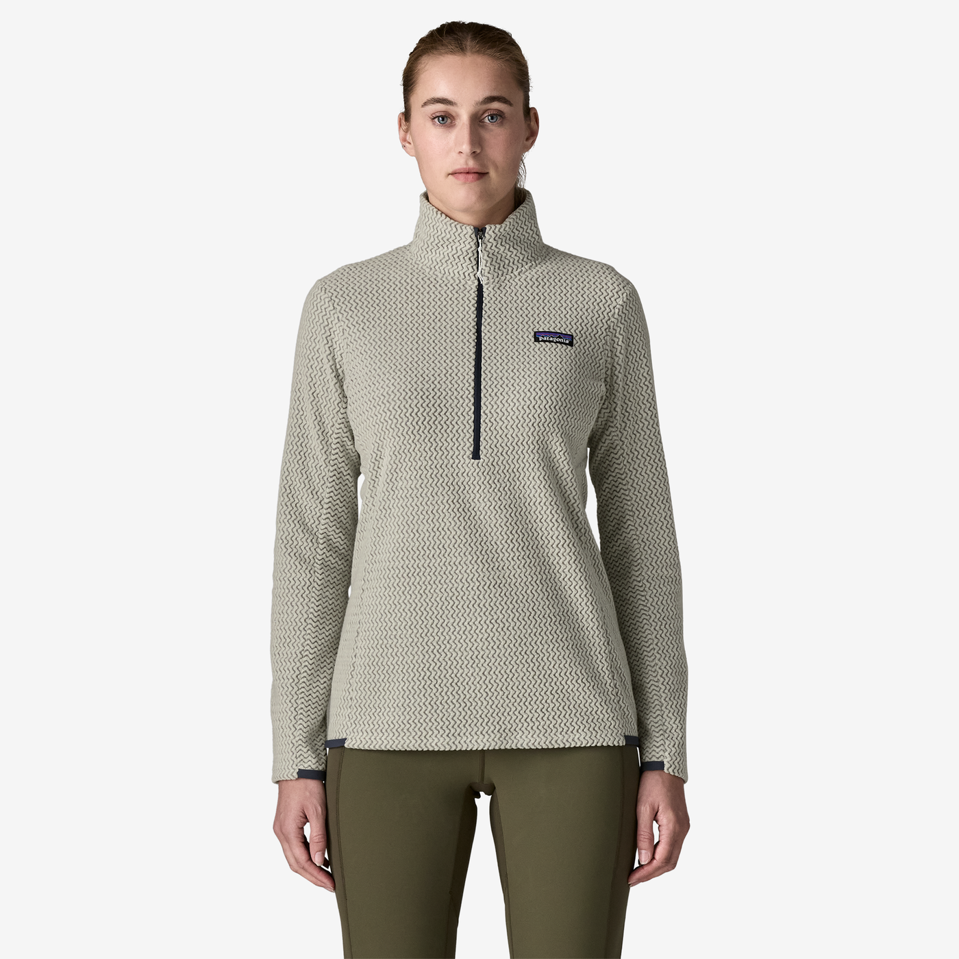 Womens R1® Air Zip-Neck Birch White - Image 2