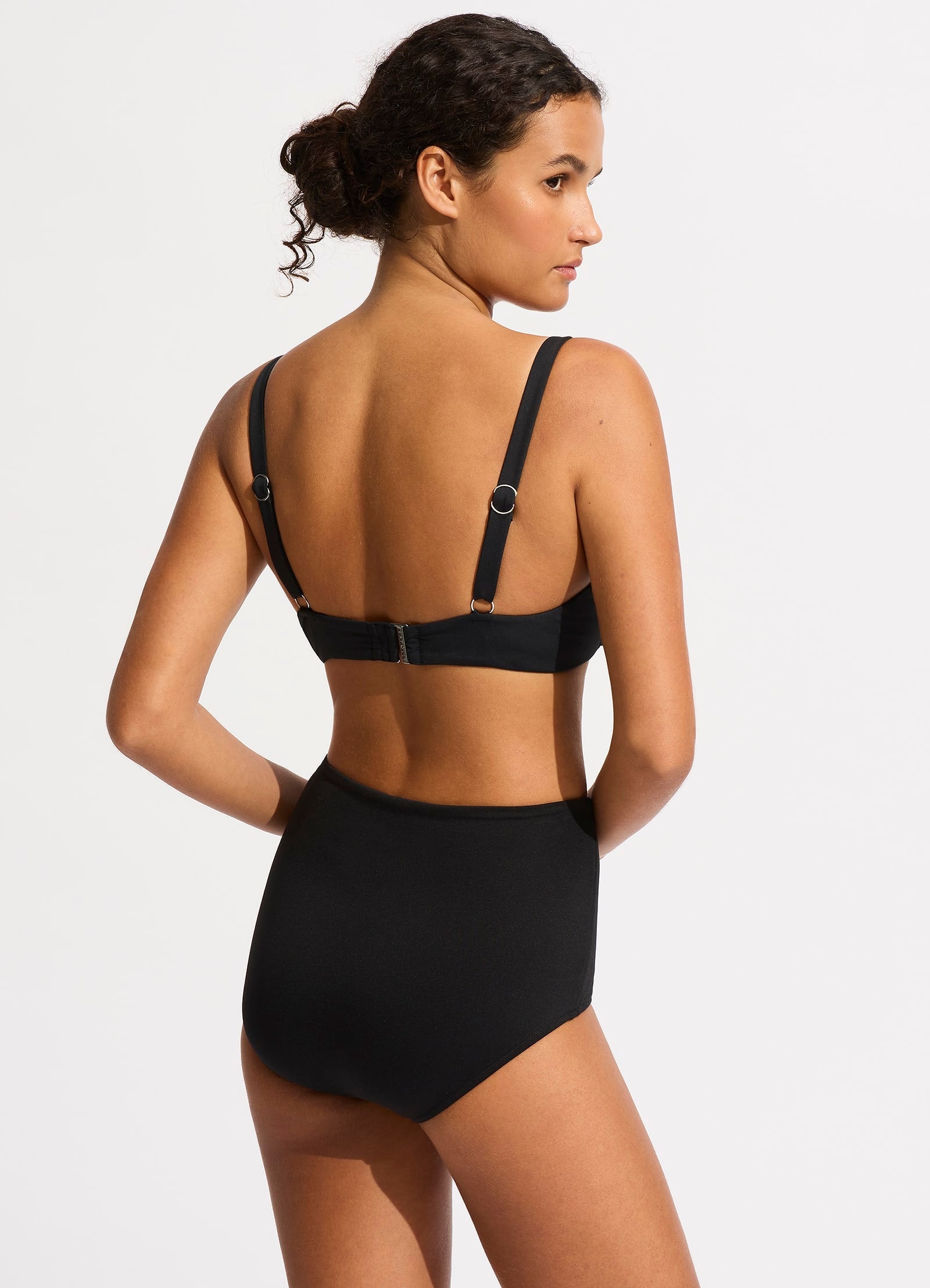 Womens Seafolly Collective High Waisted Swimwear Black - Image 4