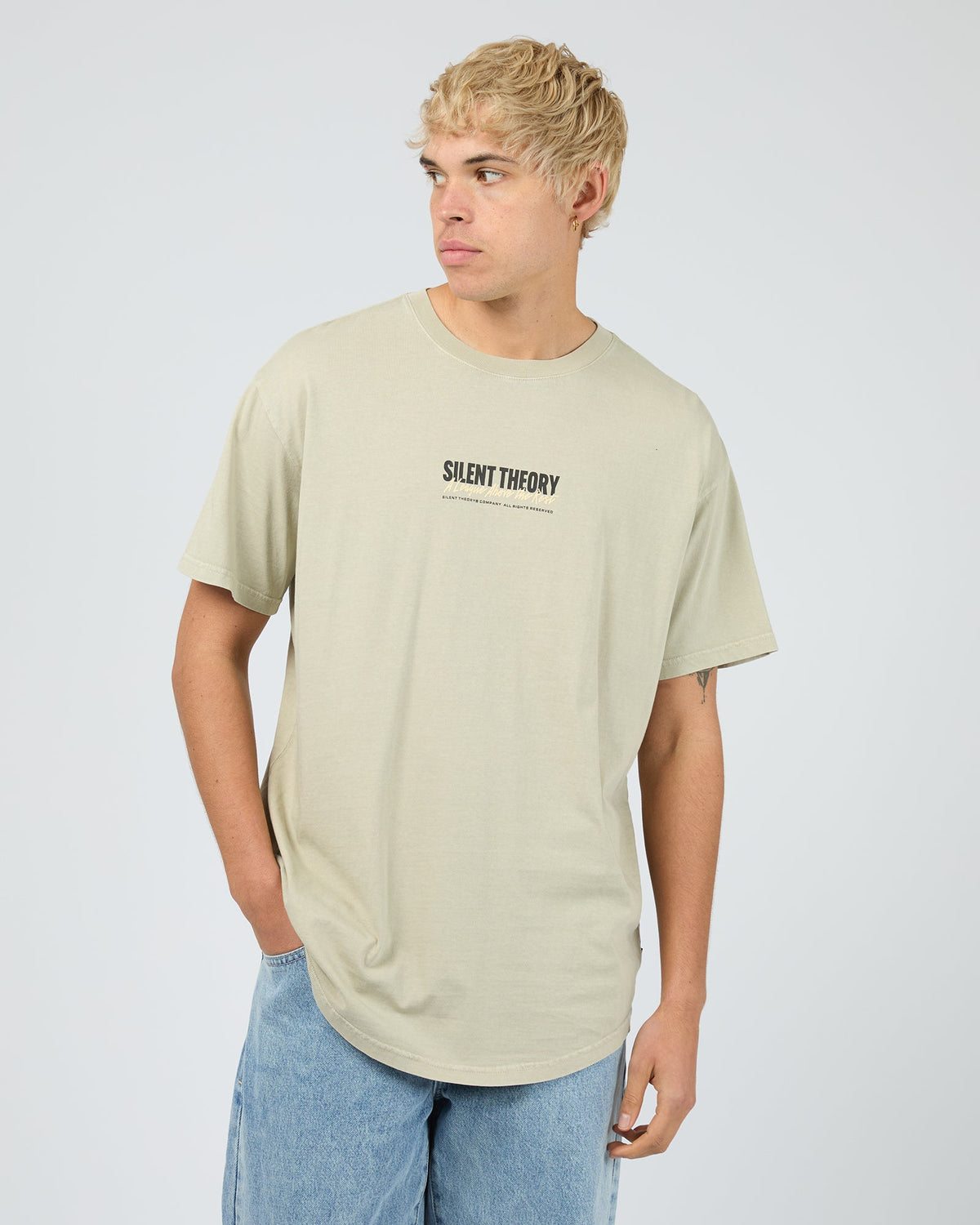 Mens League Scoop Tee Herb - Image 1