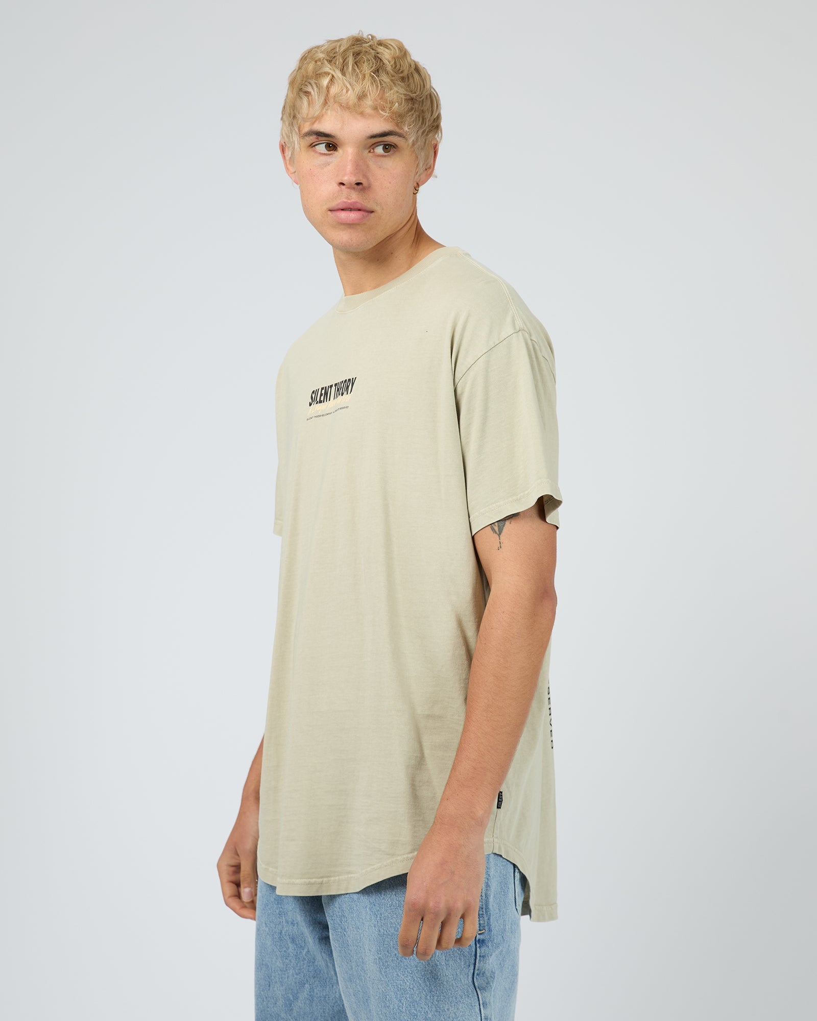 Mens League Scoop Tee Herb - Image 4