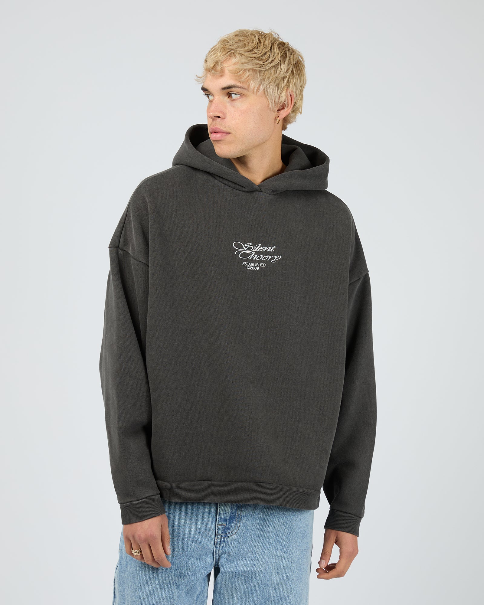 Mens Prime Hooded Jumper Charcoal - Image 2