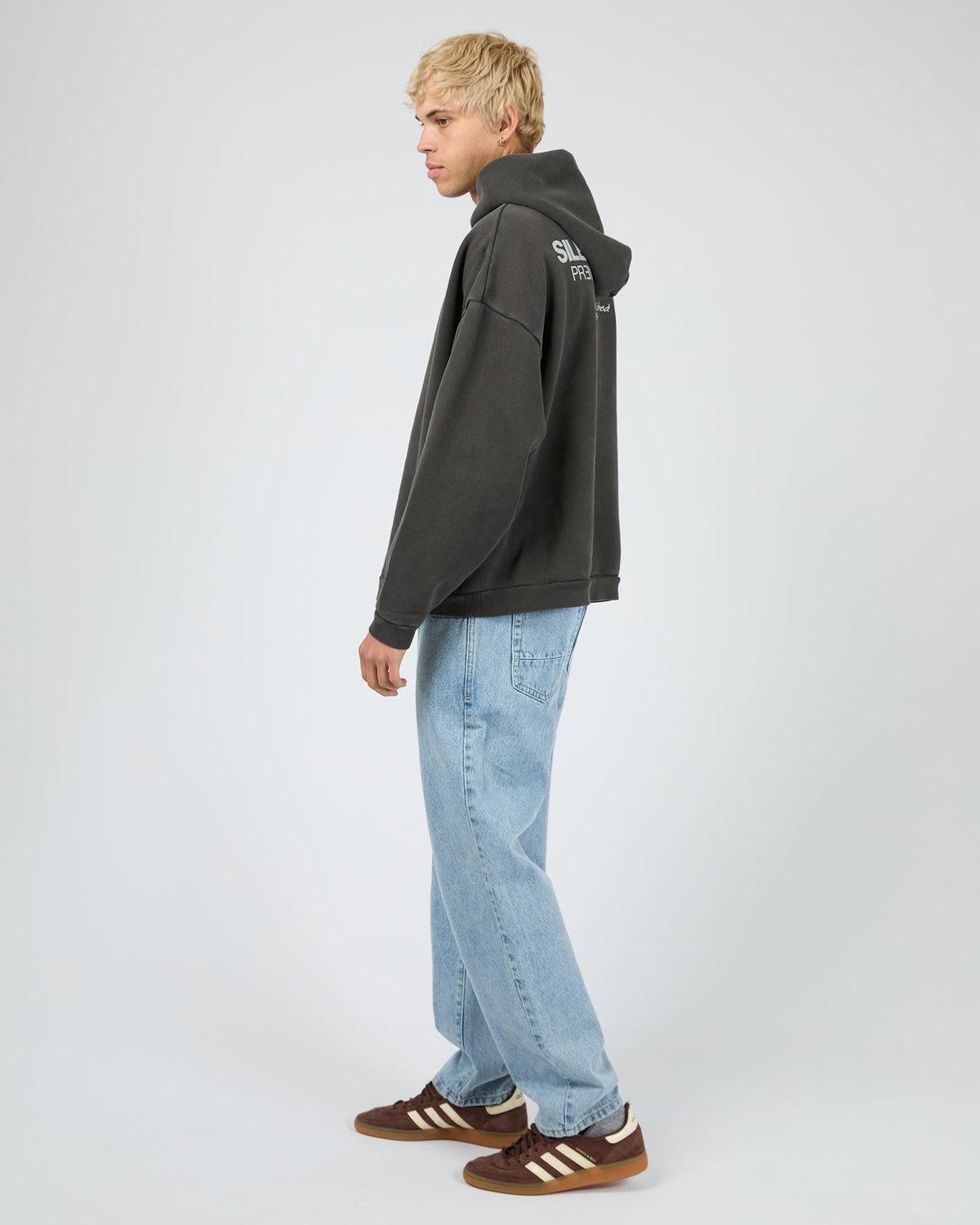 Mens Prime Hooded Jumper Charcoal - Image 7