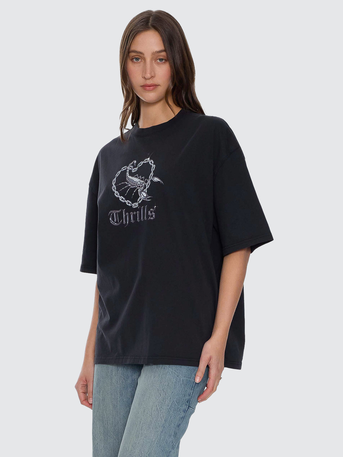 Looks That Kill Oversized Tee - Washed Black - Image 4
